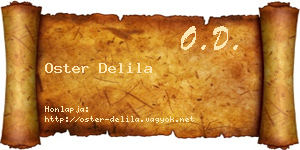 Oster Delila névjegykártya